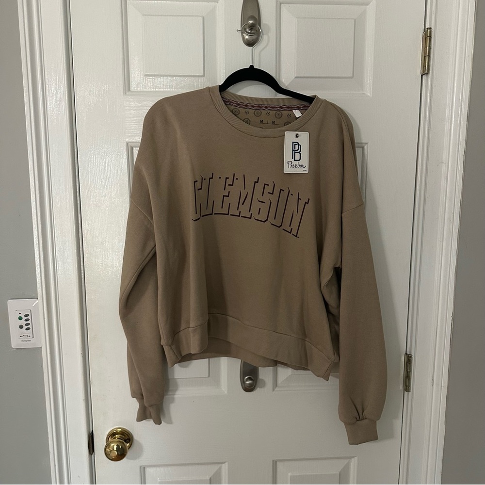 Pressbox Tan Clemson Crewneck